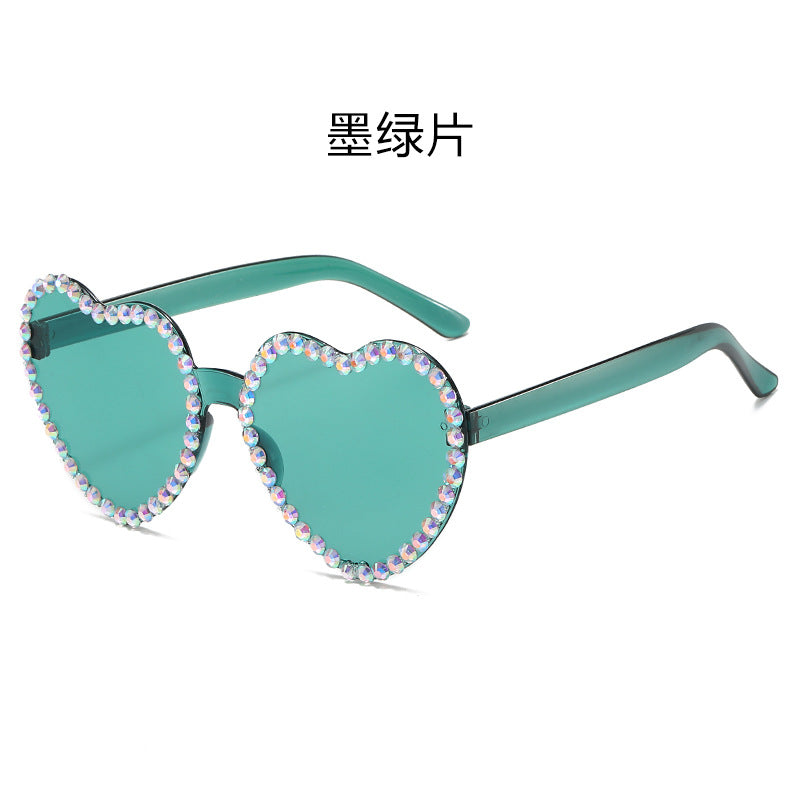 Rhinestone Heart Sunglasses