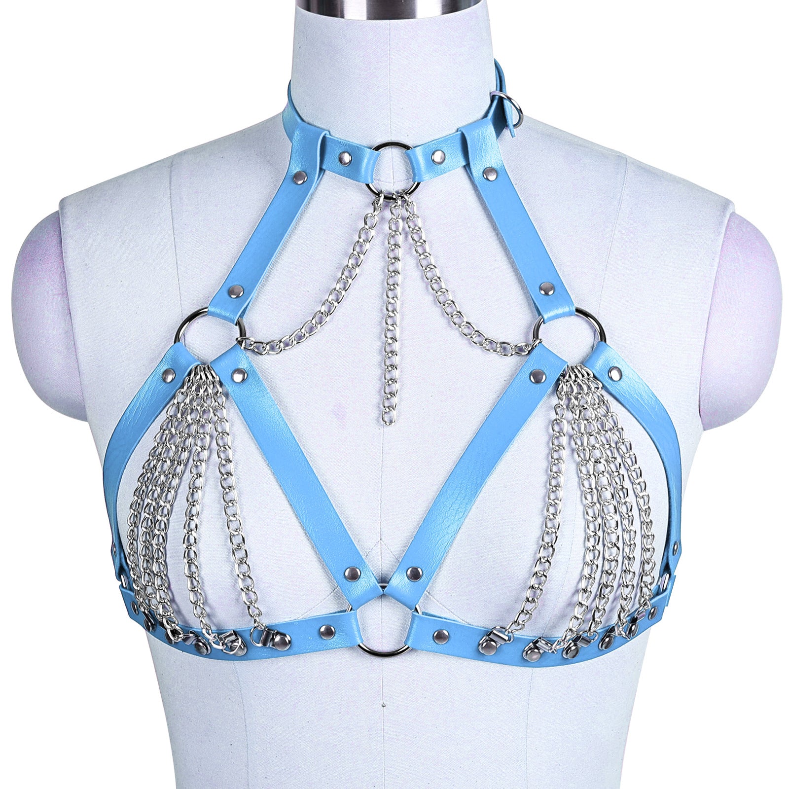 Luna Vegan Leather Harness Top