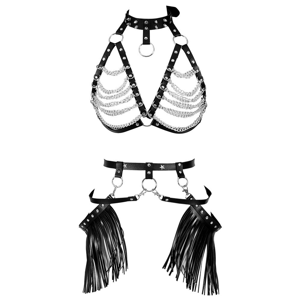 Cowgirl Rider Vegan Leather Harness Set