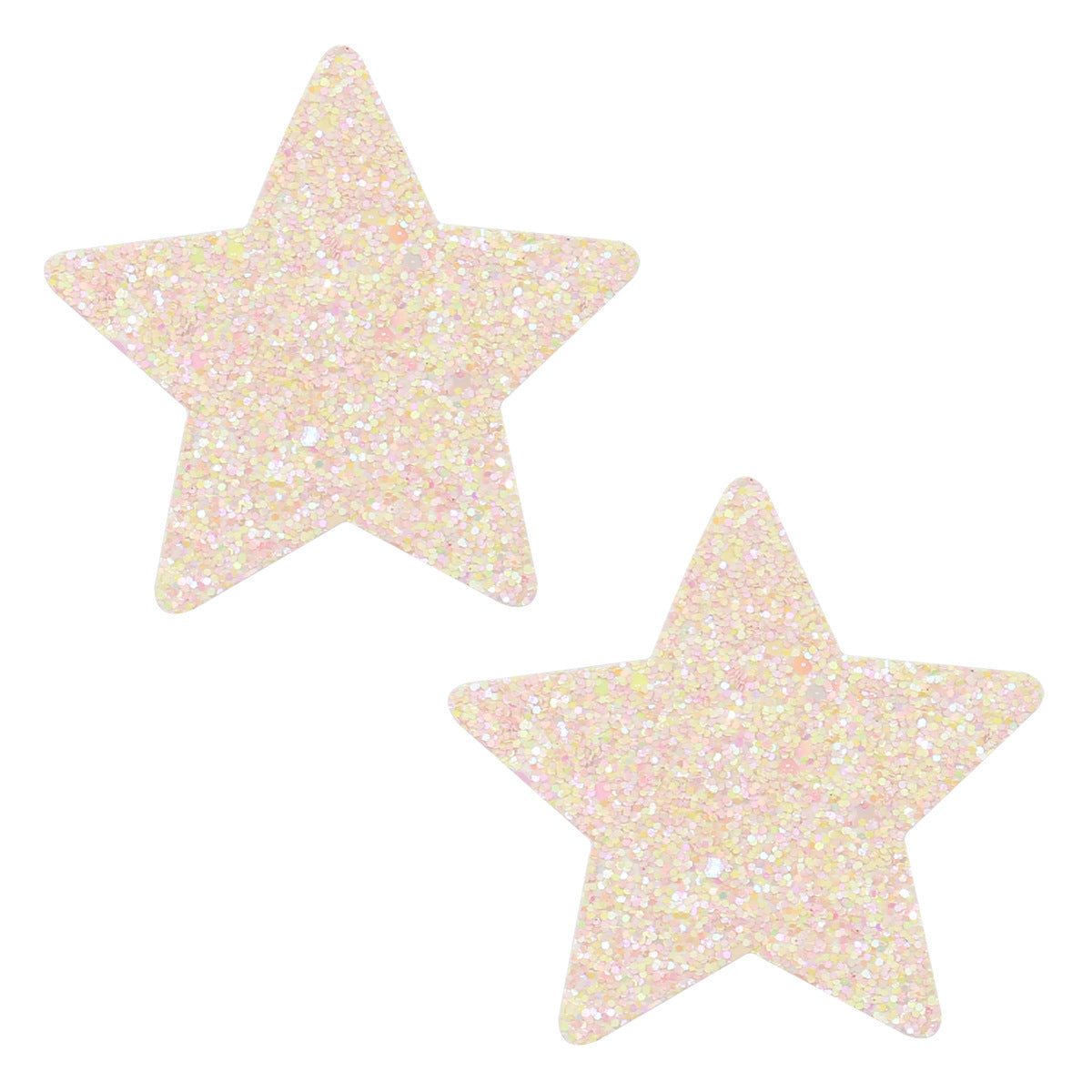 Light Orange Glitter Star Pasties