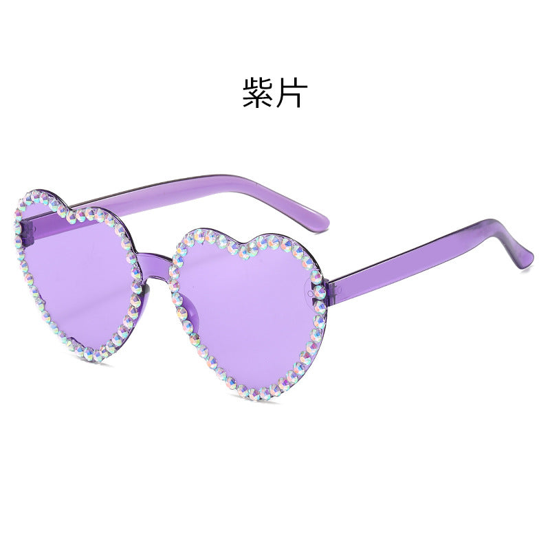 Rhinestone Heart Sunglasses