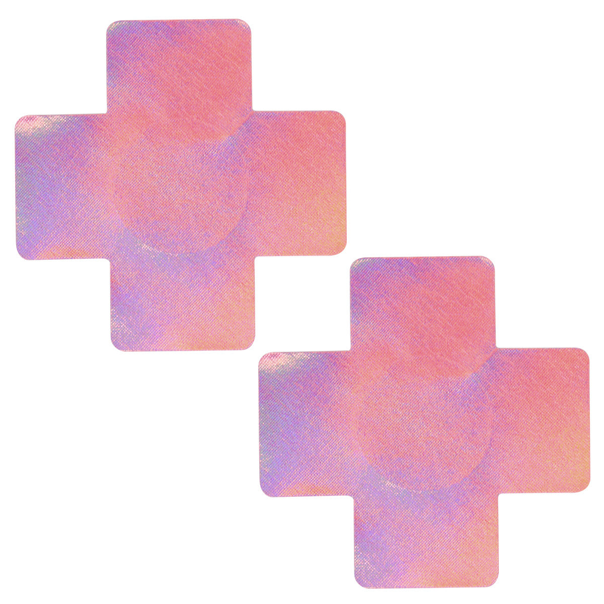 Pinky Holographic Cross Pasties