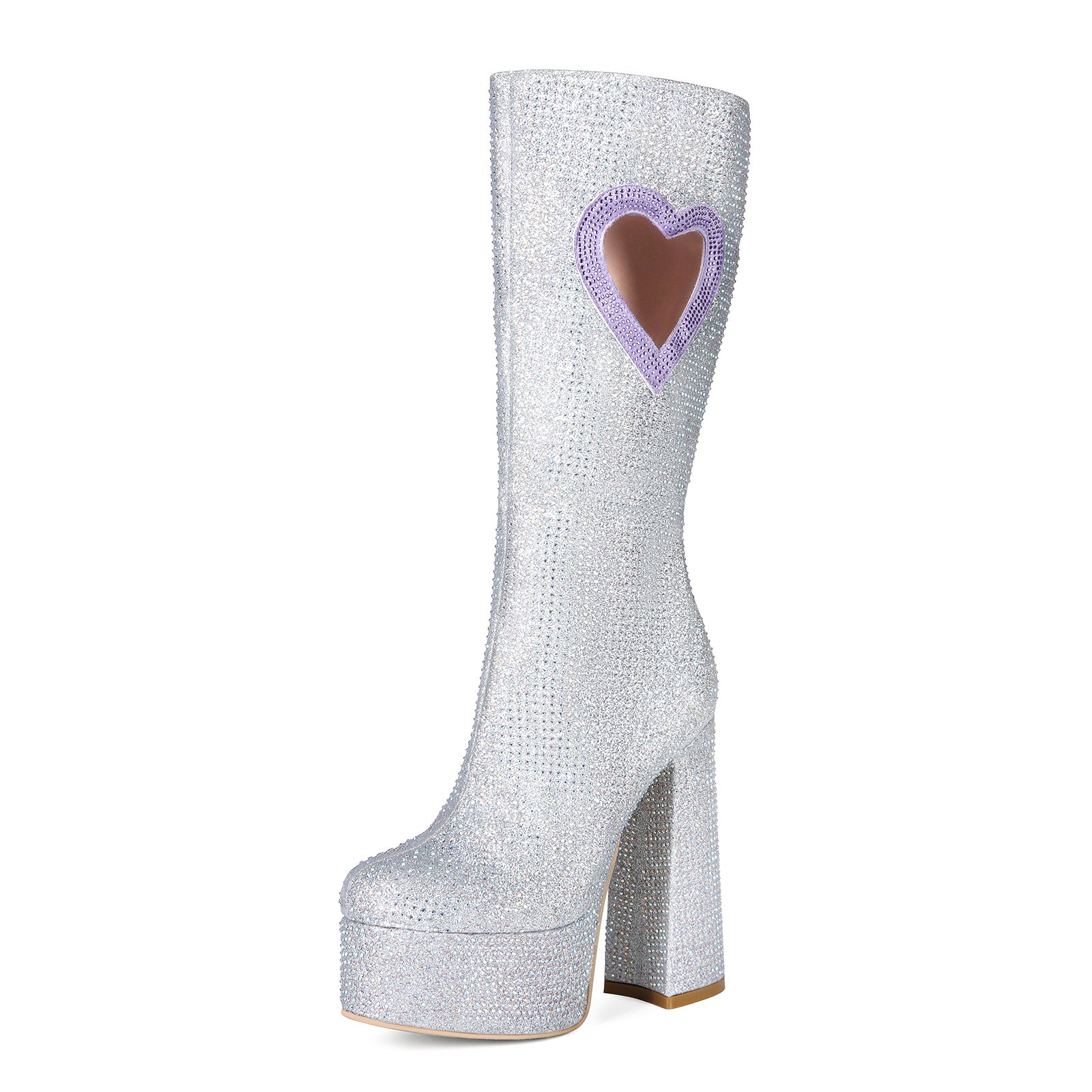 Dazzle Rhinestone Platform Boots