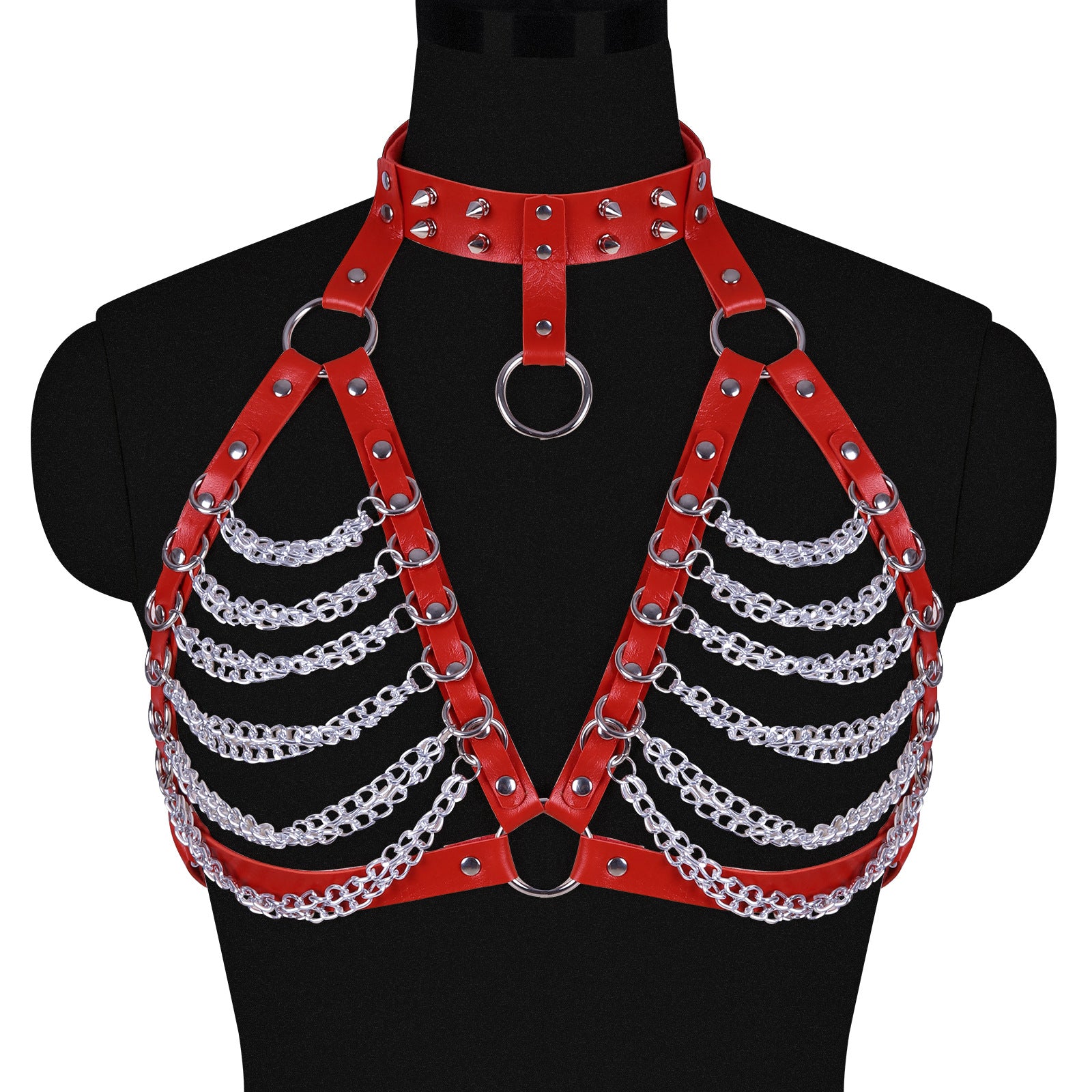Techno Spike Harness Chain Top