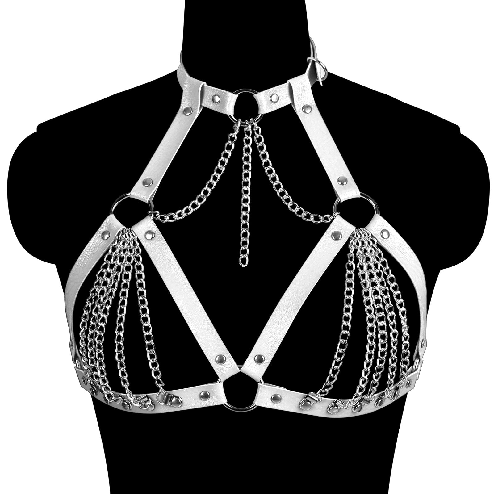 Luna Vegan Leather Harness Top