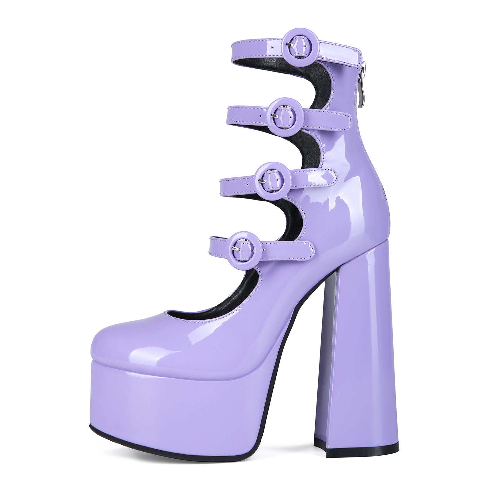 Rave Princess Platform Heels - Shine Purple
