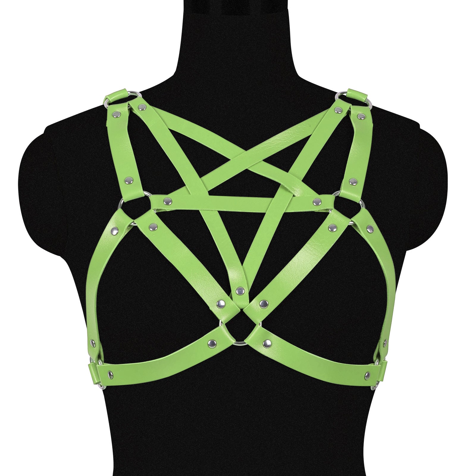 Hex Vegan Leather Harness Top