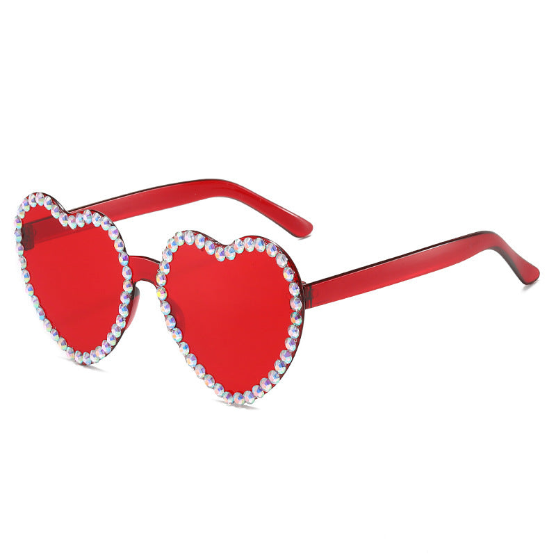 Rhinestone Heart Sunglasses