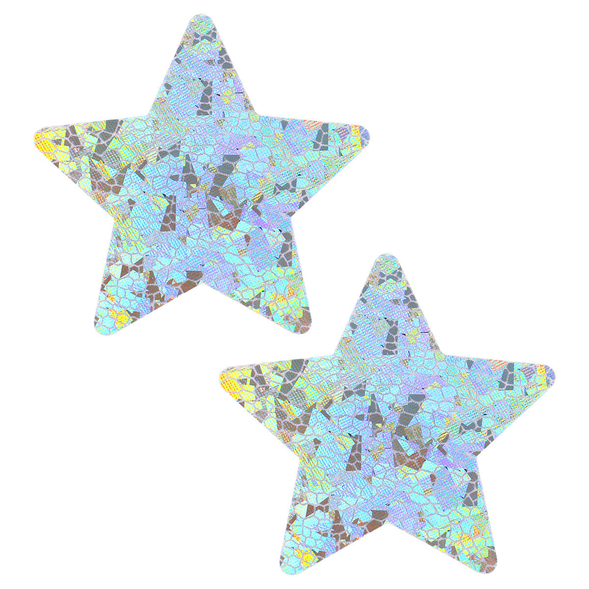 Silver Holographic Star Pasties