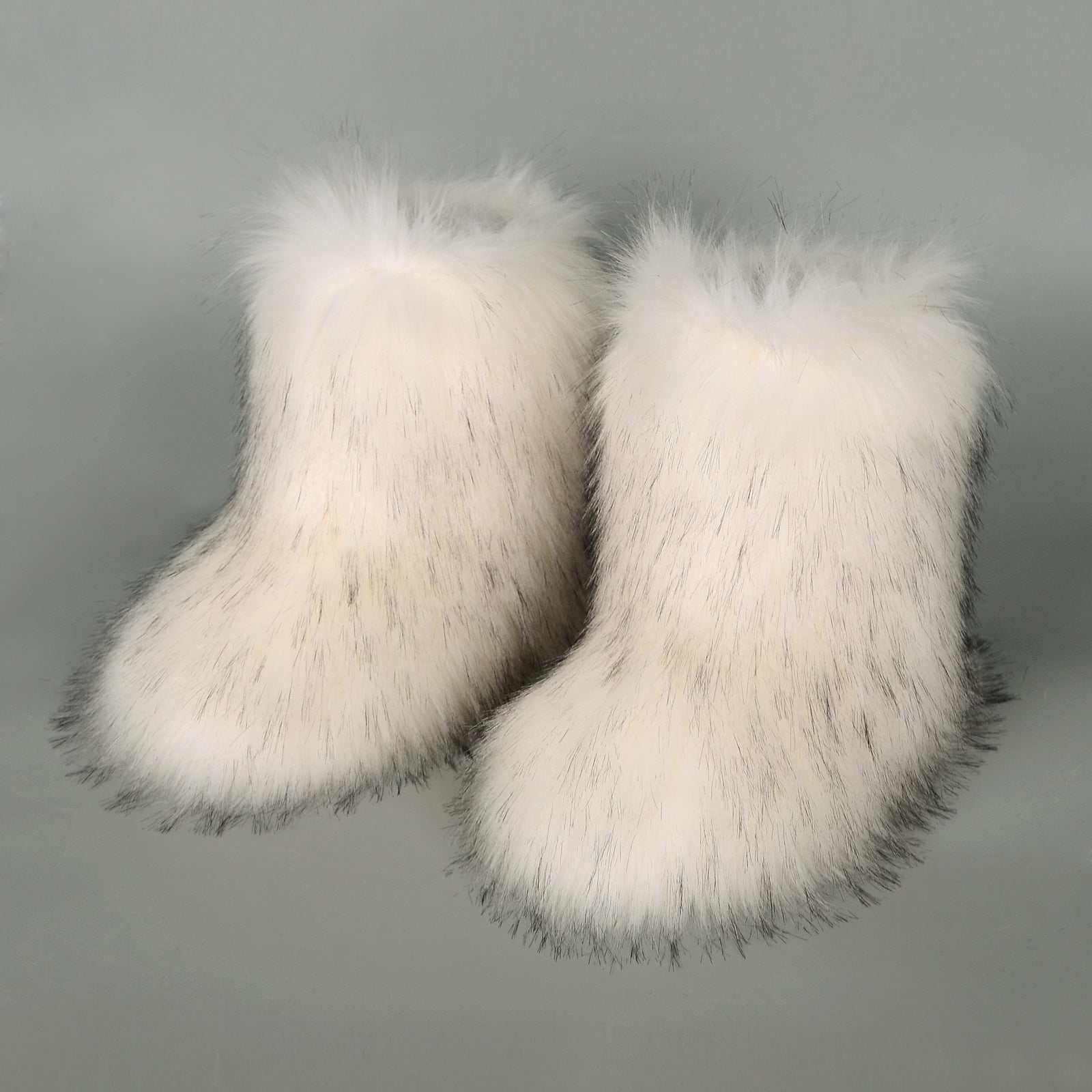 White Fuzzy Bear Boots