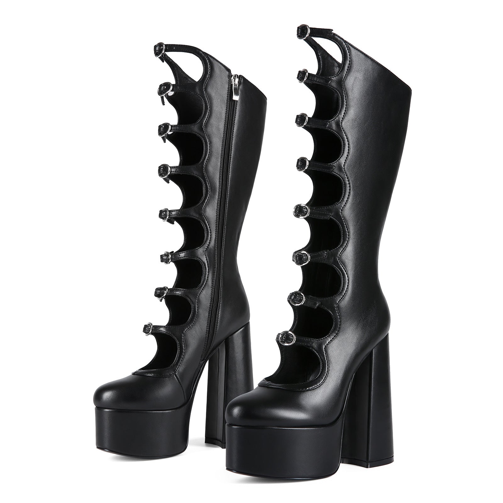 Black Dazzle Platform Boots