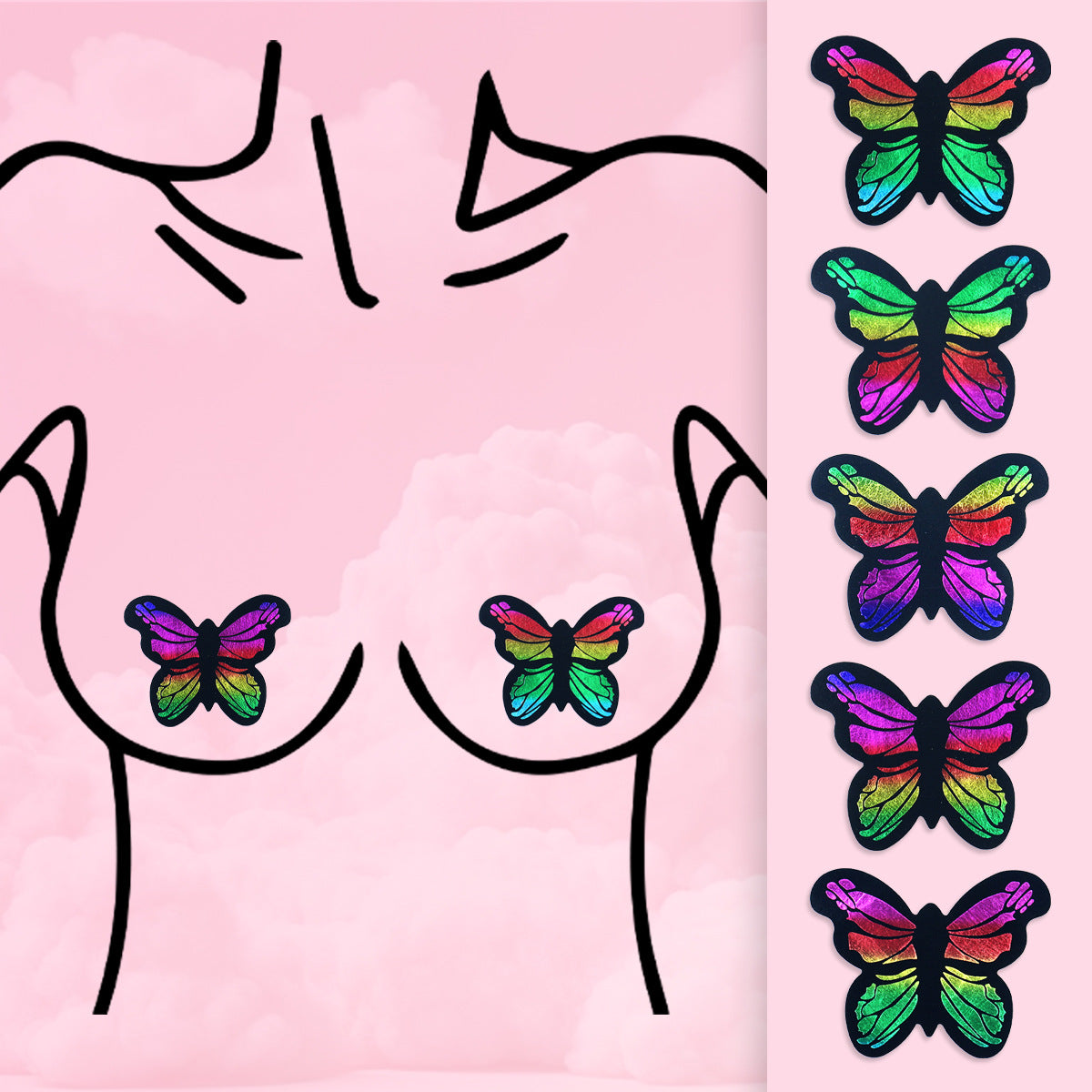 Rainbow Butterfly Pasties