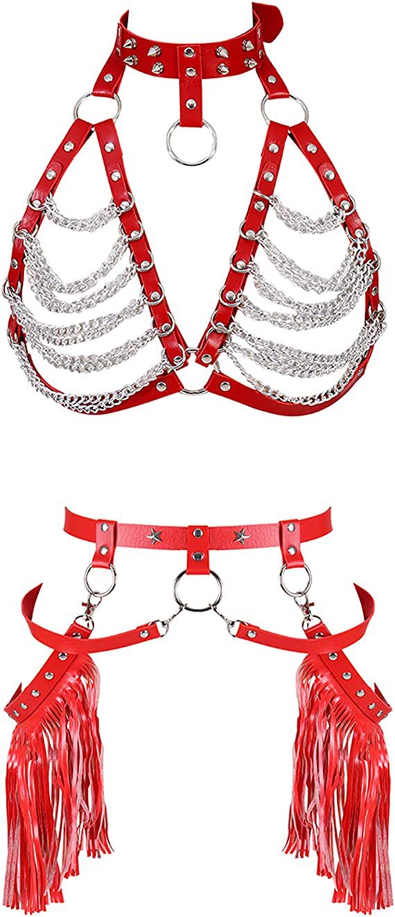 Cowgirl Rider Vegan Leather Harness Set