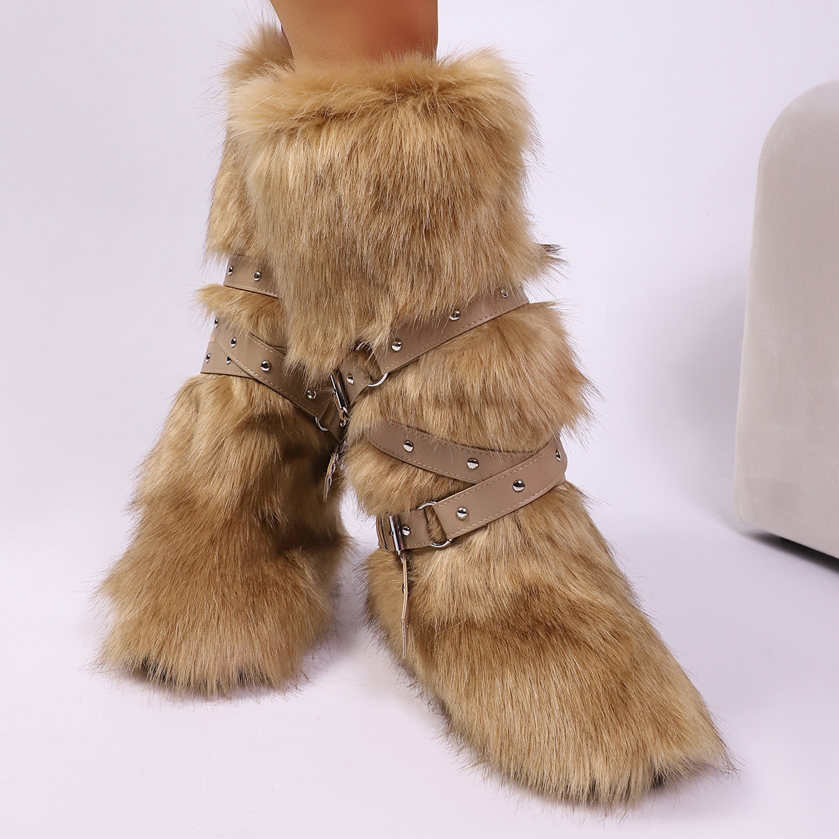Wild Instincts Faux Fur Boots - Bear