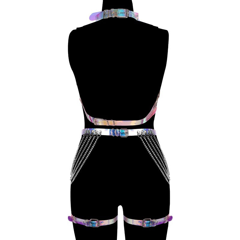 Mermaid Techno Holographic Harness Set