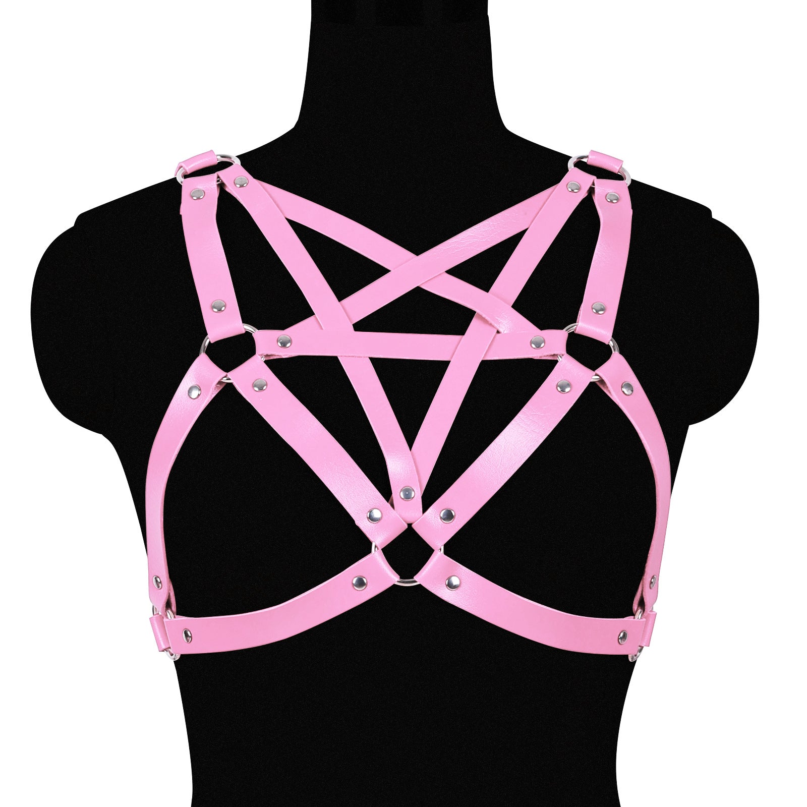 Hex Vegan Leather Harness Top