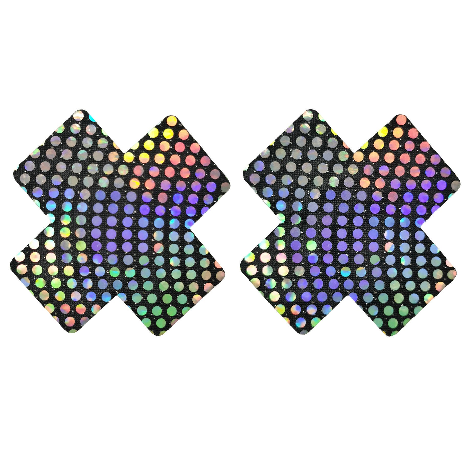 Techno Holographic Cross Pasties