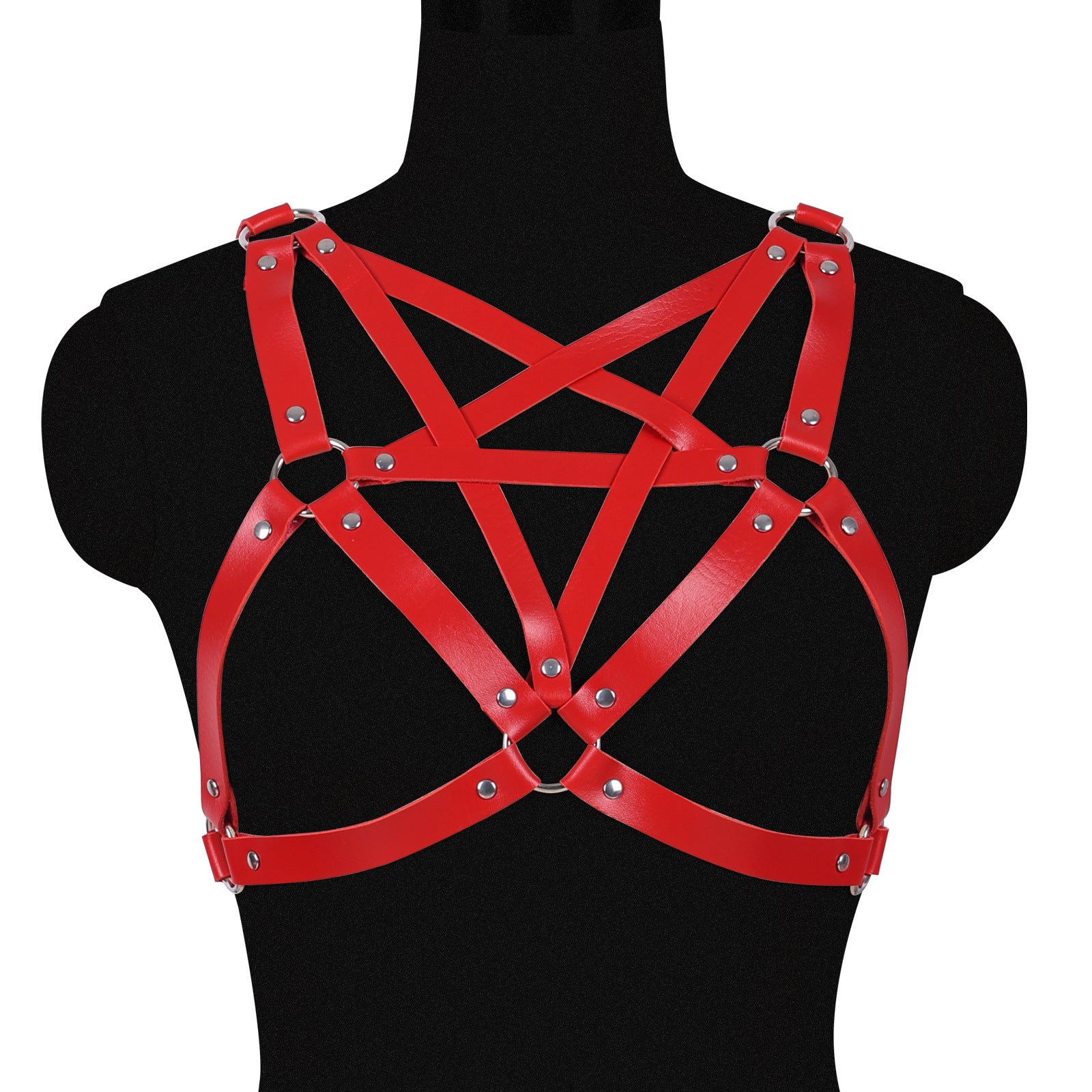 Hex Vegan Leather Harness Top