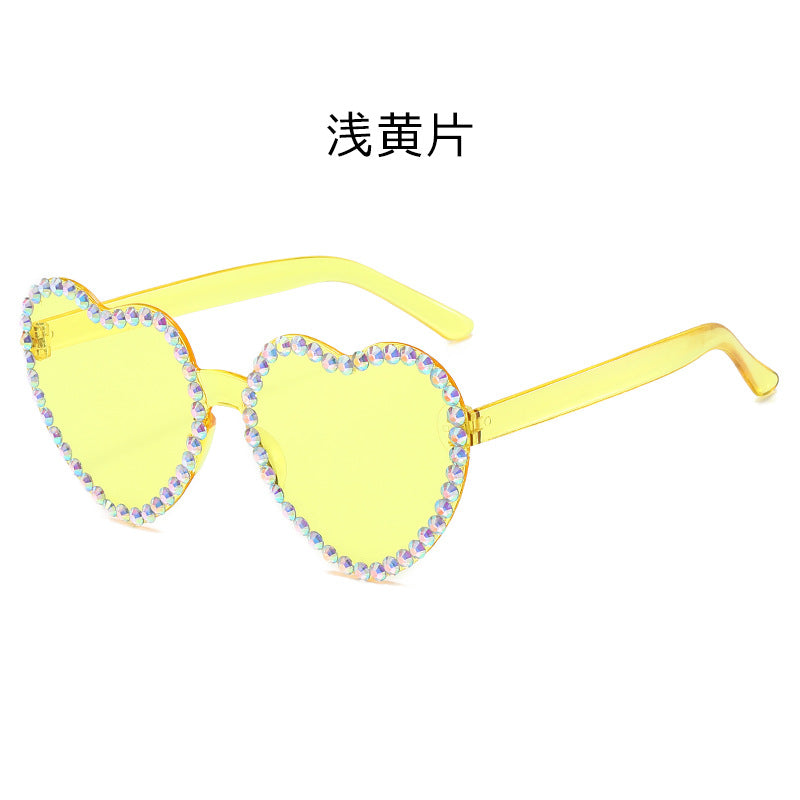Rhinestone Heart Sunglasses