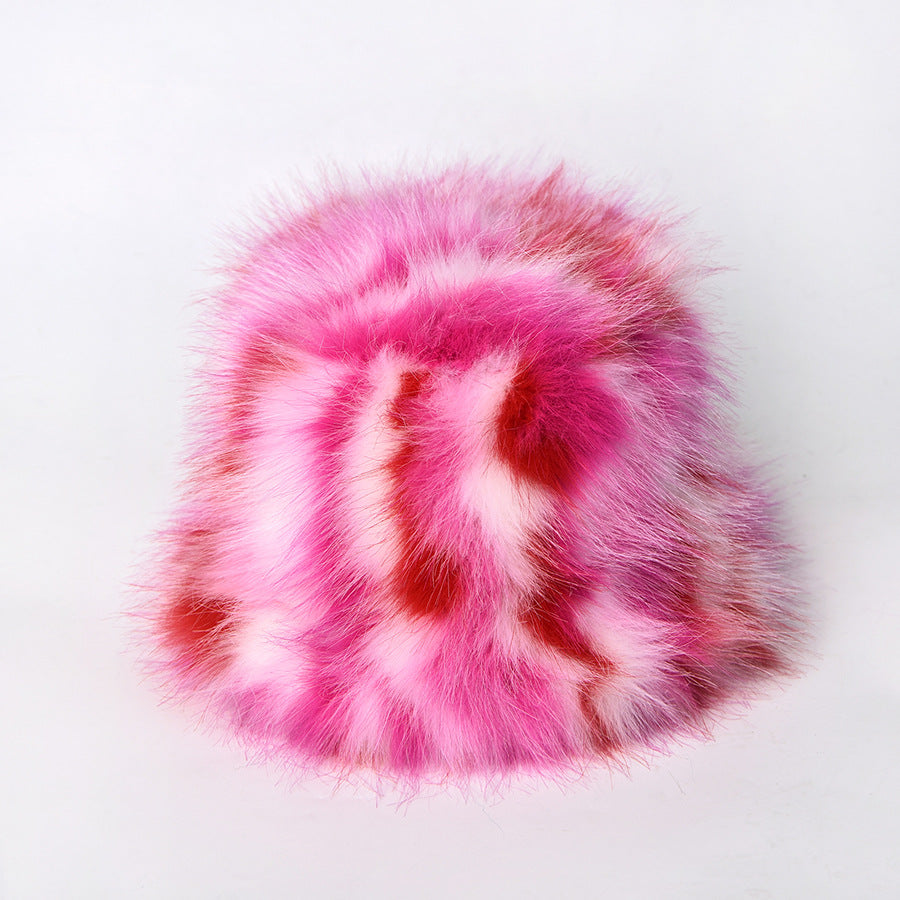 Pink/White Fuzzy Hat