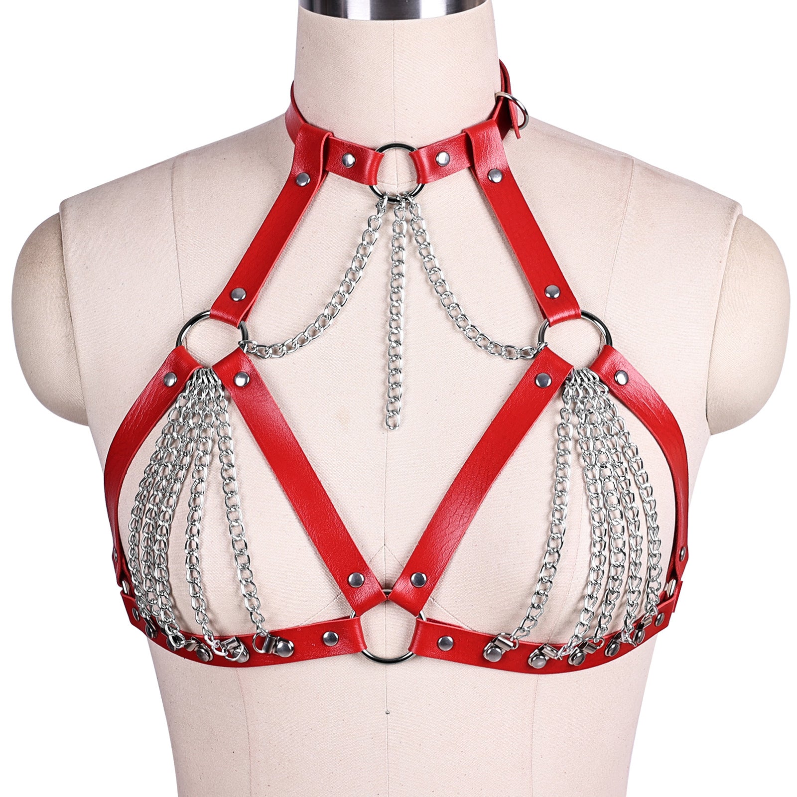 Luna Vegan Leather Harness Top