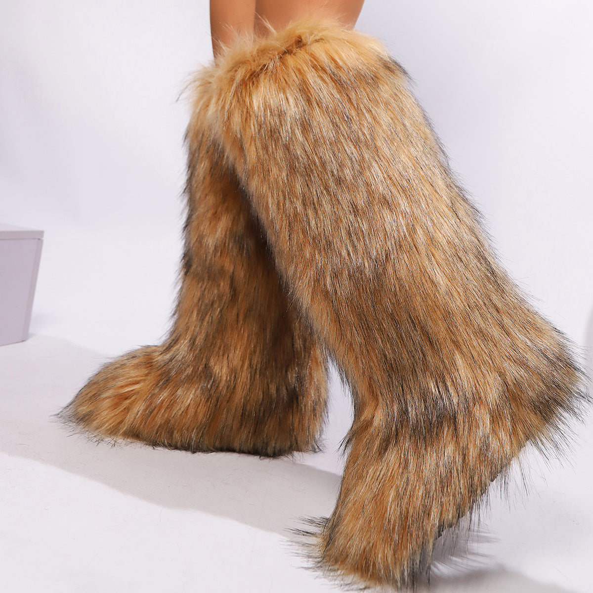 Bear Tall Fuzzy Boots