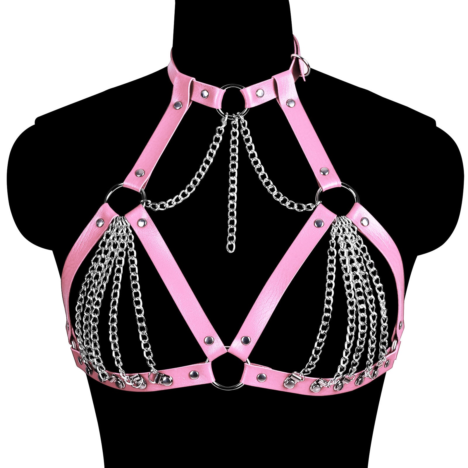 Luna Vegan Leather Harness Top