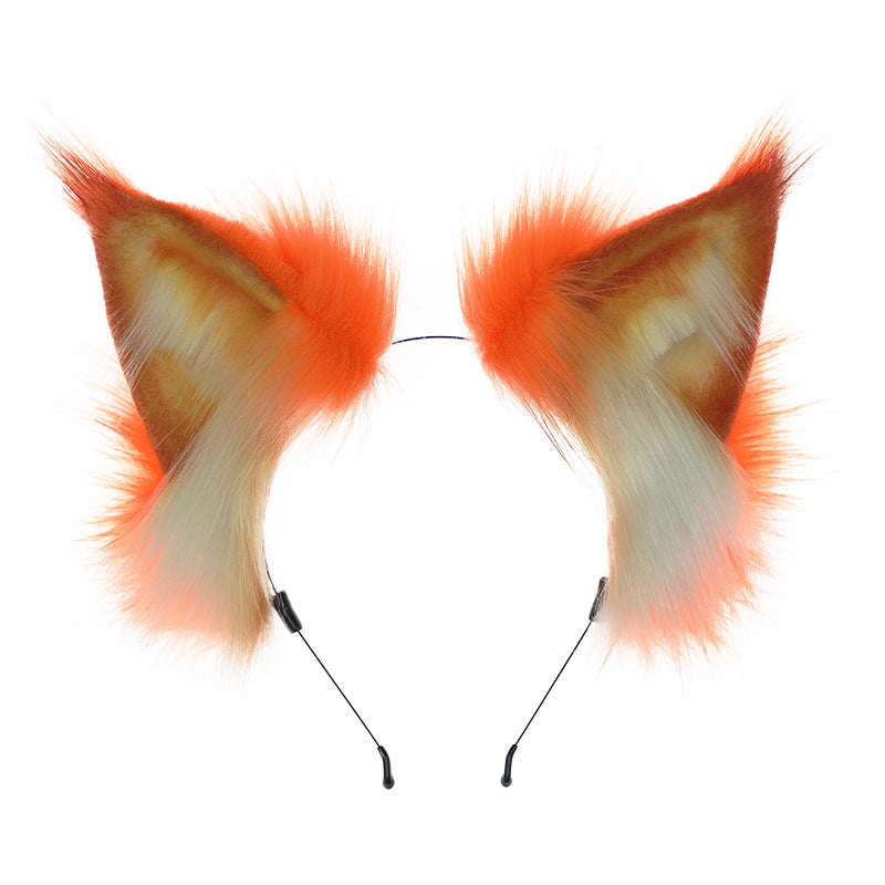 Neon Orange Fox Fuzzy Headband