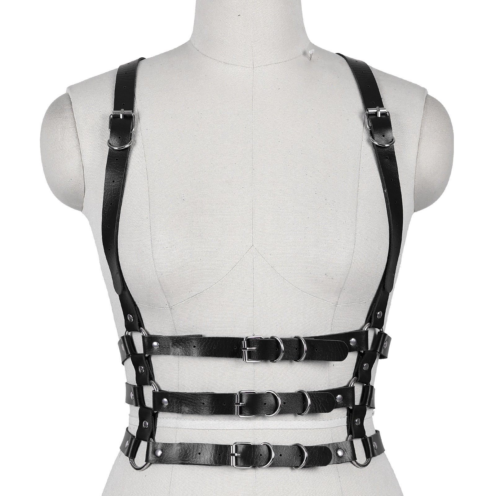 Starlit Vegan Leather Harness Top