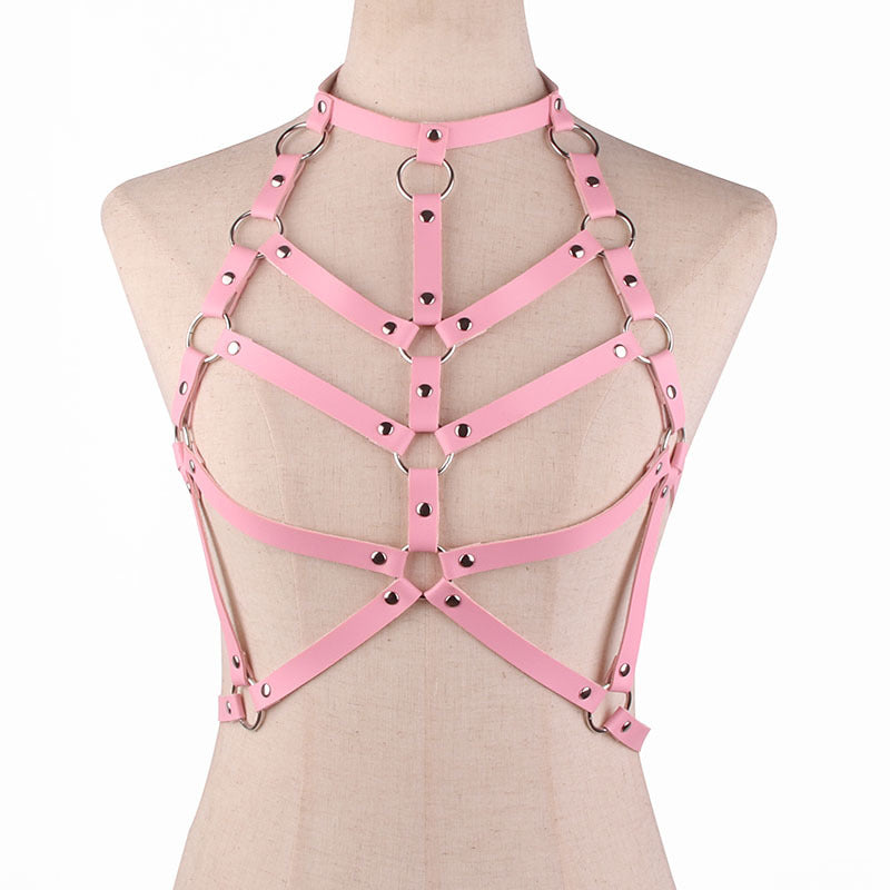 Awake Vegan Leather Harness Top