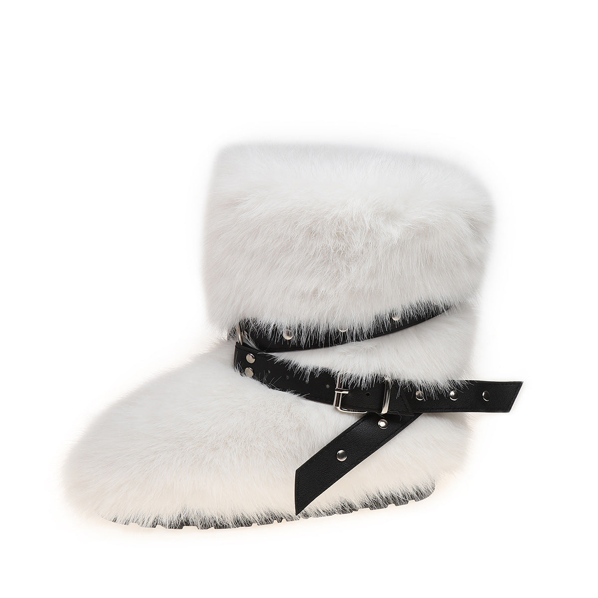White Funky Fuzzy Boots
