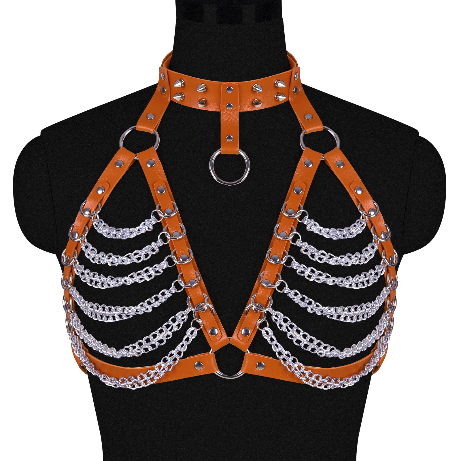 Techno Spike Harness Chain Top