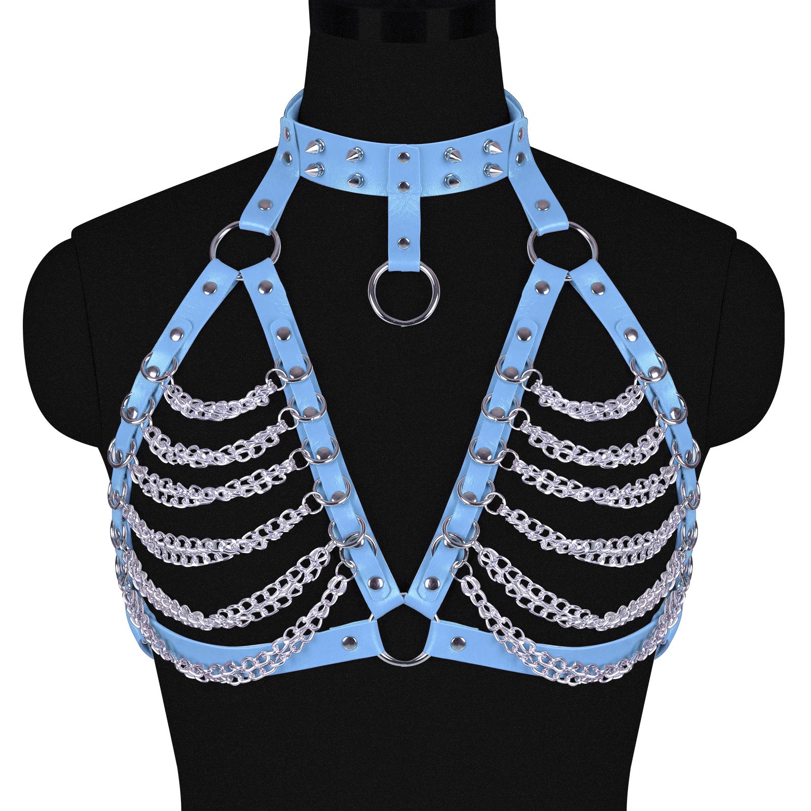 Techno Spike Harness Chain Top