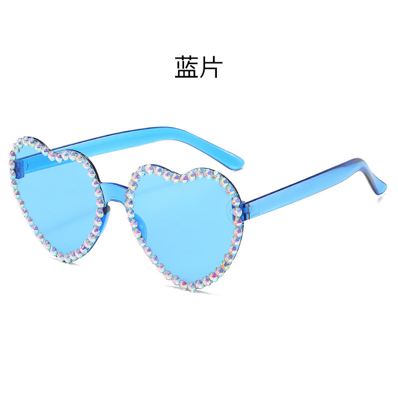 Rhinestone Heart Sunglasses