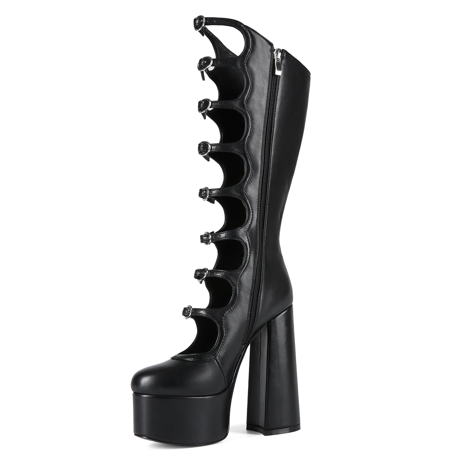 Black Dazzle Platform Boots