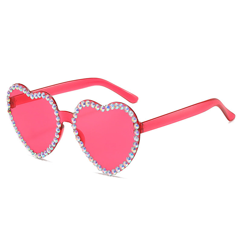 Rhinestone Heart Sunglasses