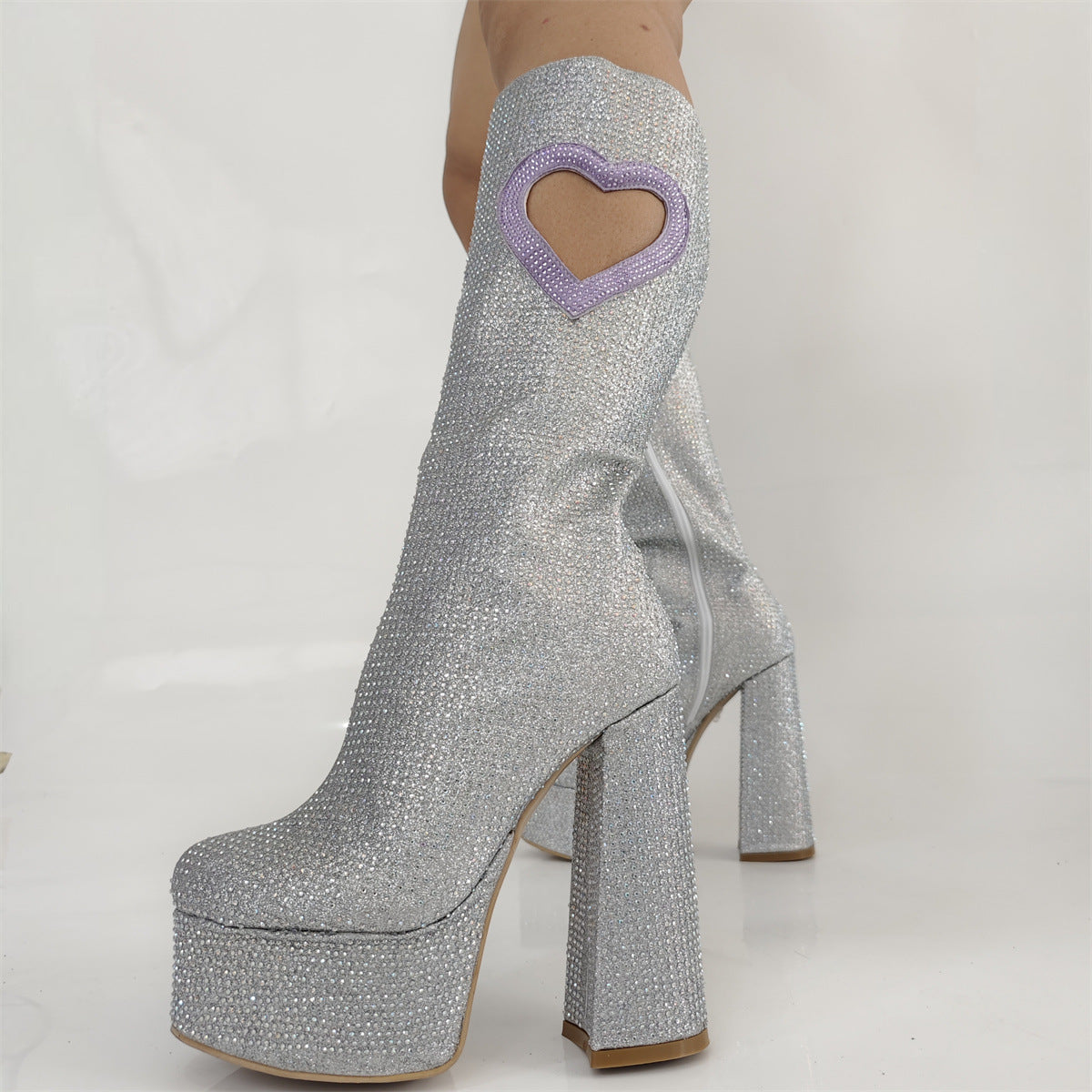 Dazzle Rhinestone Platform Boots