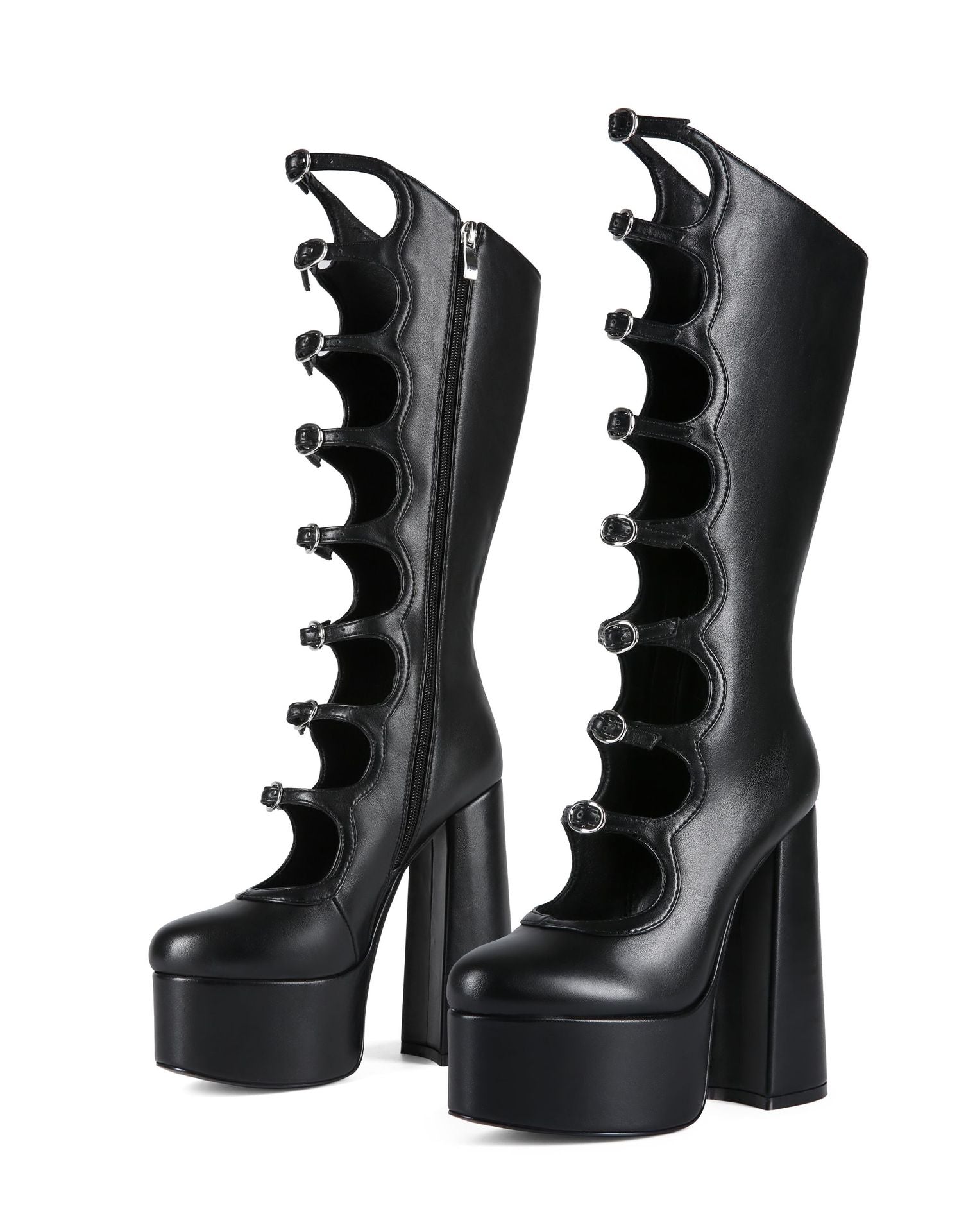 Black Dazzle Platform Boots