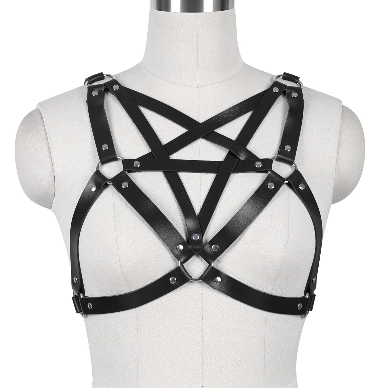 Hex Vegan Leather Harness Top