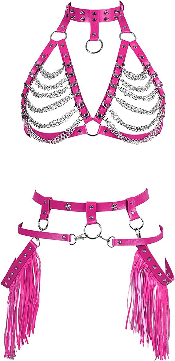Cowgirl Rider Vegan Leather Harness Set