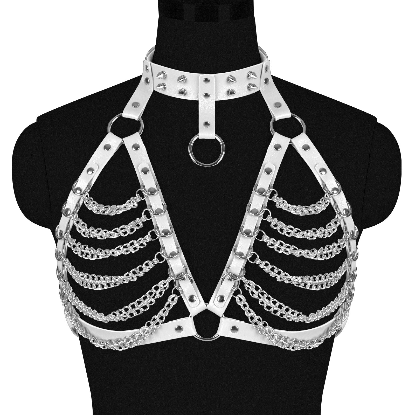 Techno Spike Harness Chain Top