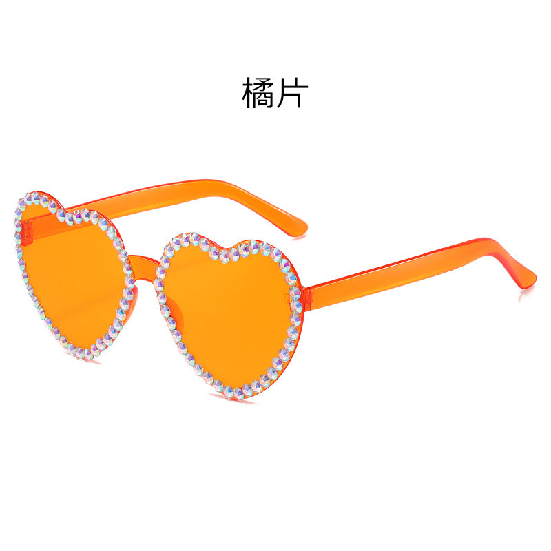 Rhinestone Heart Sunglasses