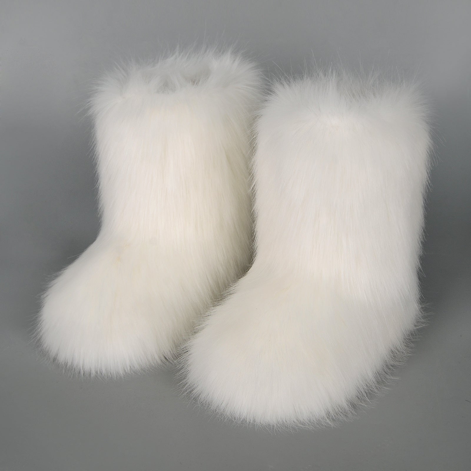 White Fuzzy Boots