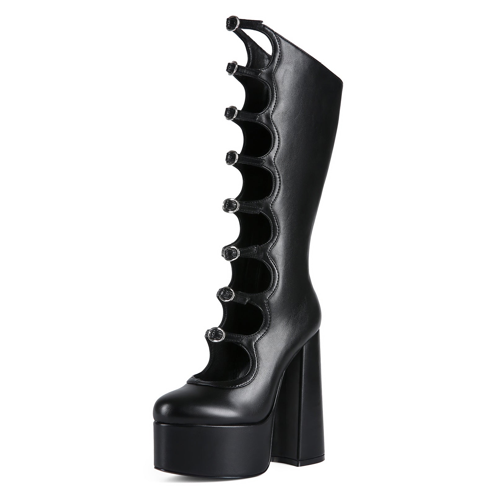Black Dazzle Platform Boots