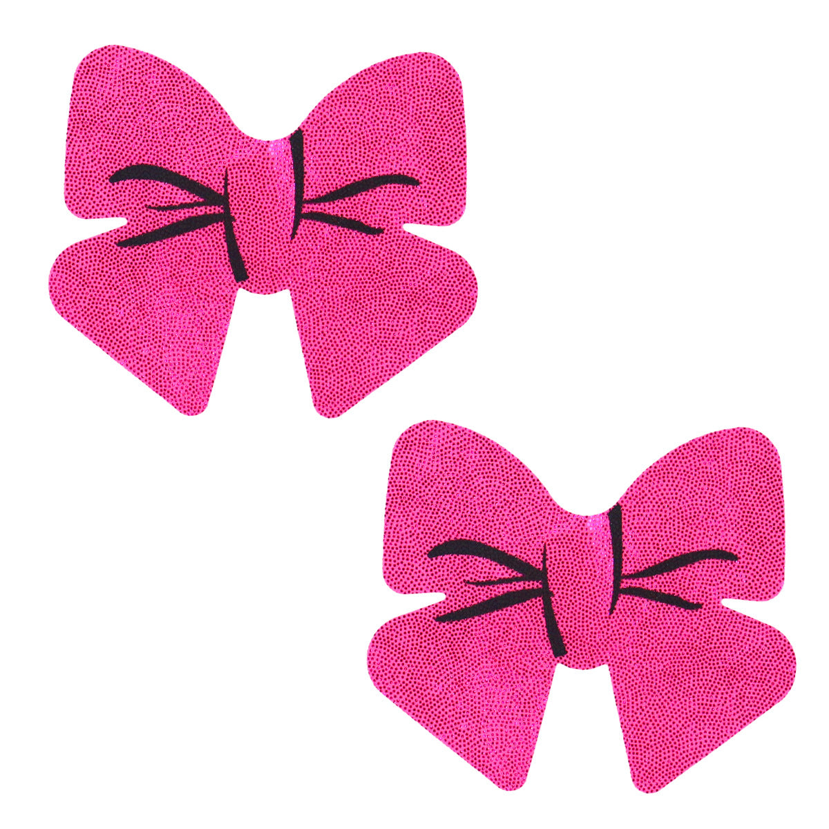 Pinky Black Bow Pasties