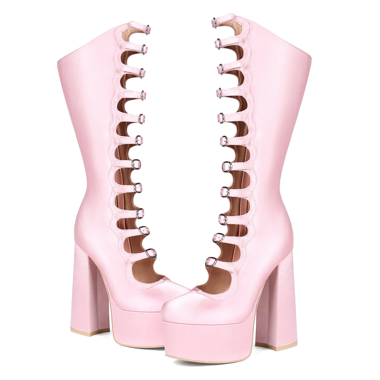 Pink Dazzle Platform Boots