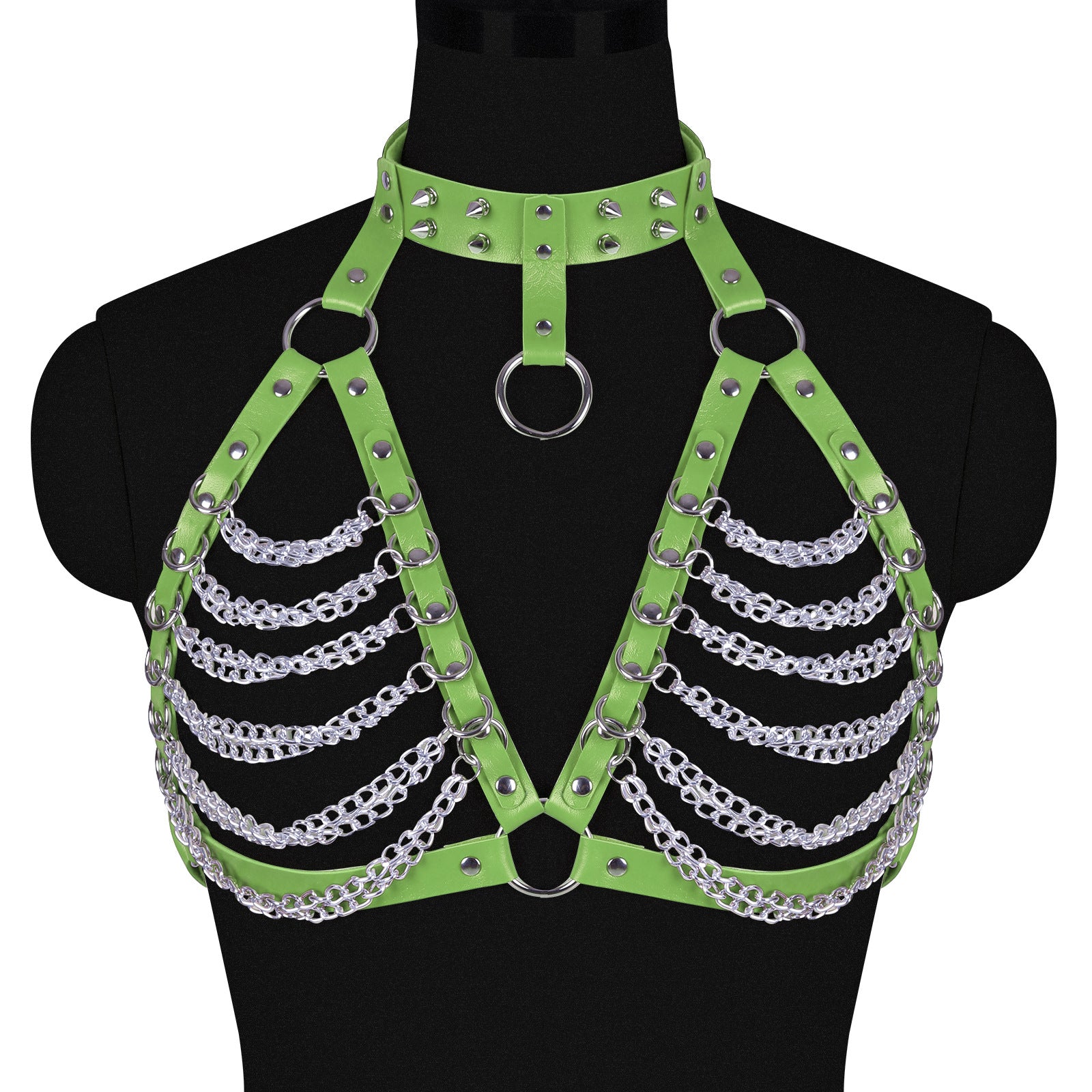 Techno Spike Harness Chain Top