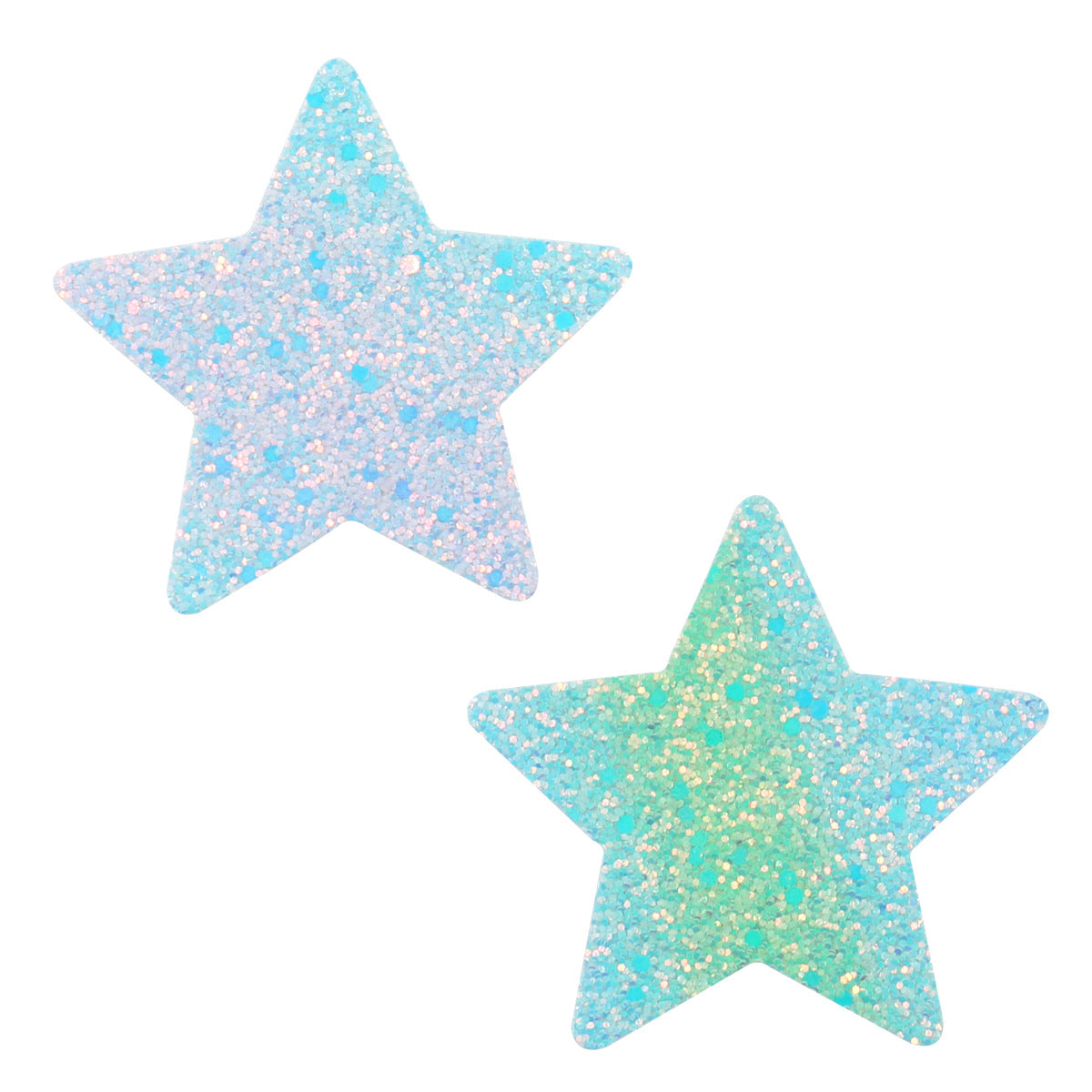 Aqua Glitter Star Pasties