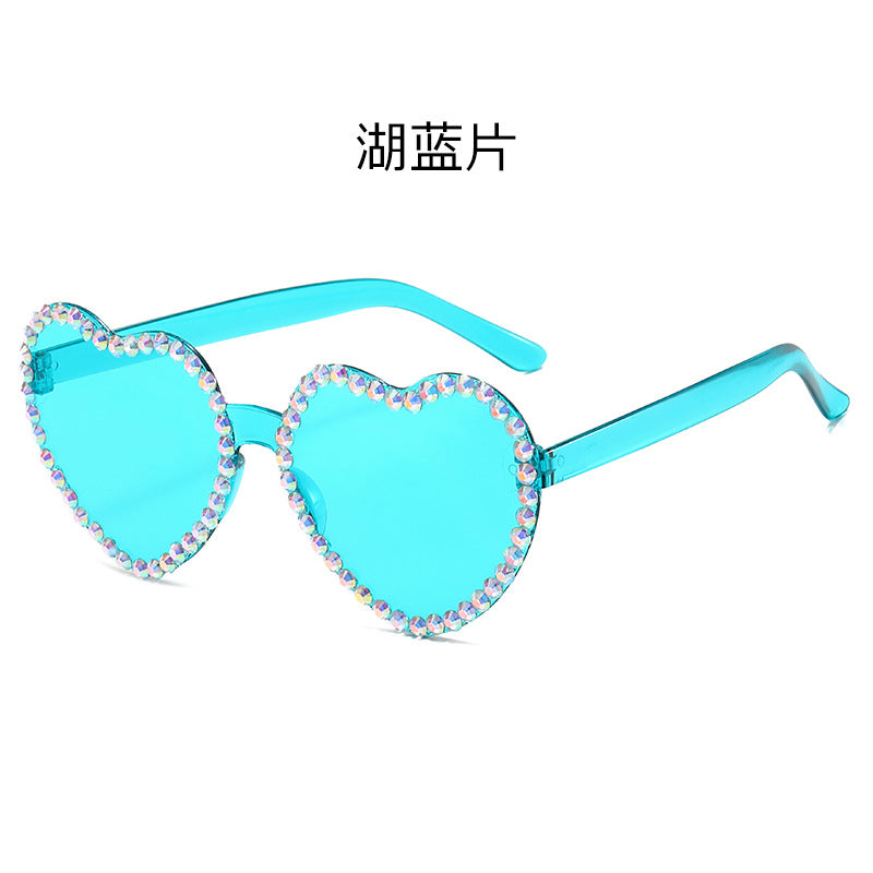 Rhinestone Heart Sunglasses
