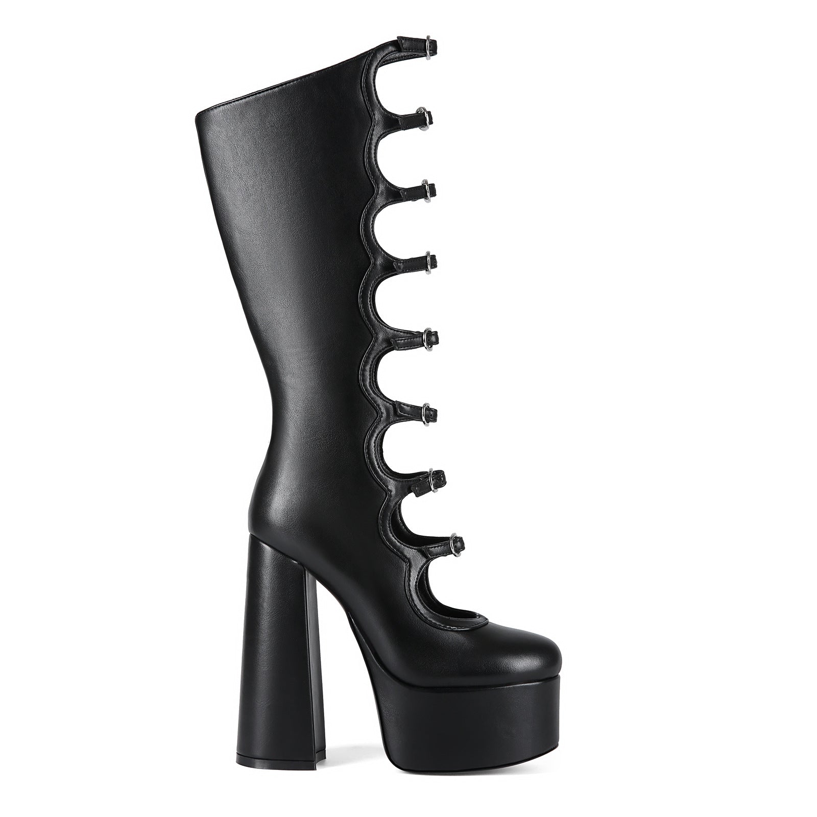 Black Dazzle Platform Boots